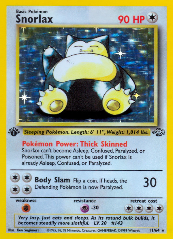 Snorlax (11/64) [Jungle 1st Edition] | Odin's Place