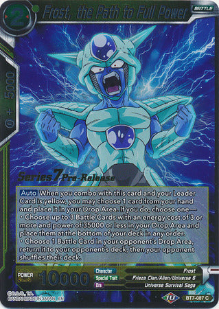 Frost, the Path to Full Power (BT7-087_PR) [Assault of the Saiyans Prerelease Promos] | Odin's Place