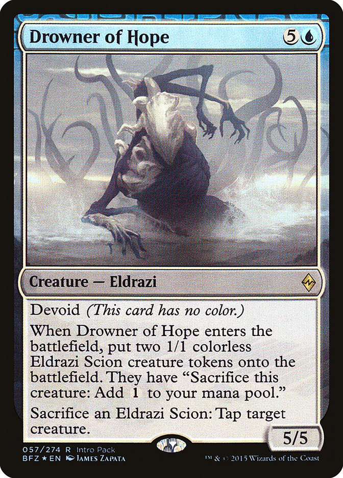 Drowner of Hope (57) (Intro Pack) [Battle for Zendikar Promos] | Odin's Place