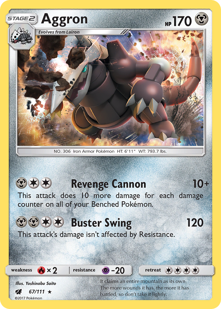 Aggron (67/111) [Sun & Moon: Crimson Invasion] | Odin's Place