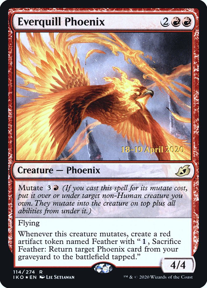 Everquill Phoenix [Ikoria: Lair of Behemoths Prerelease Promos] | Odin's Place
