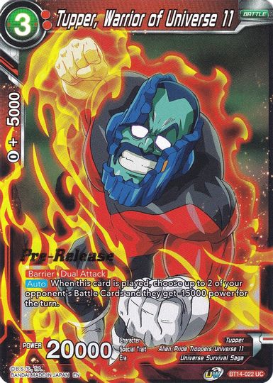 Tupper, Warrior of Universe 11 (BT14-022) [Cross Spirits Prerelease Promos] | Odin's Place