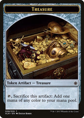 Dinosaur // Treasure (008) Double-Sided Token [Ixalan Tokens] | Odin's Place