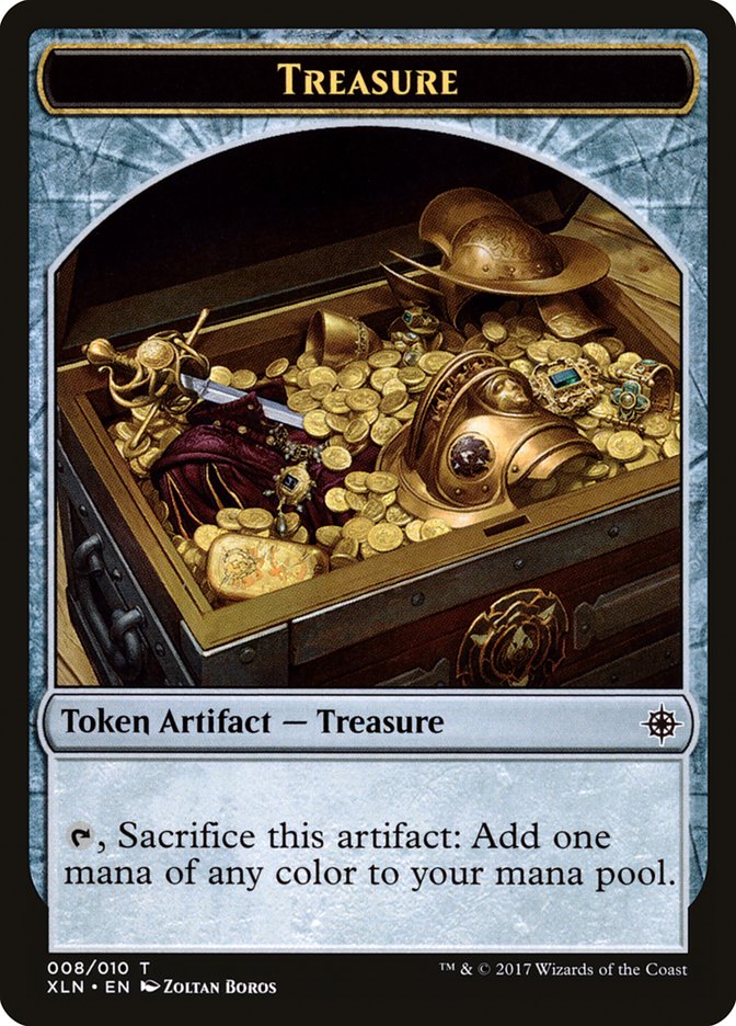 Vampire // Treasure Double-Sided Token [Ixalan Tokens] | Odin's Place