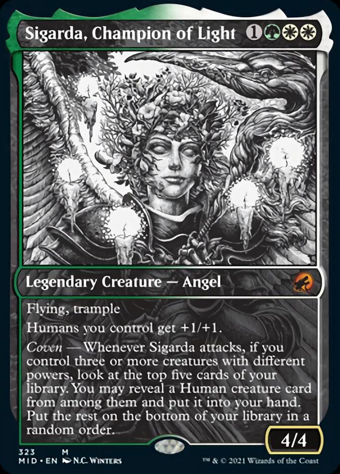 Sigarda, Champion of Light (Showcase) [Innistrad: Midnight Hunt] | Odin's Place