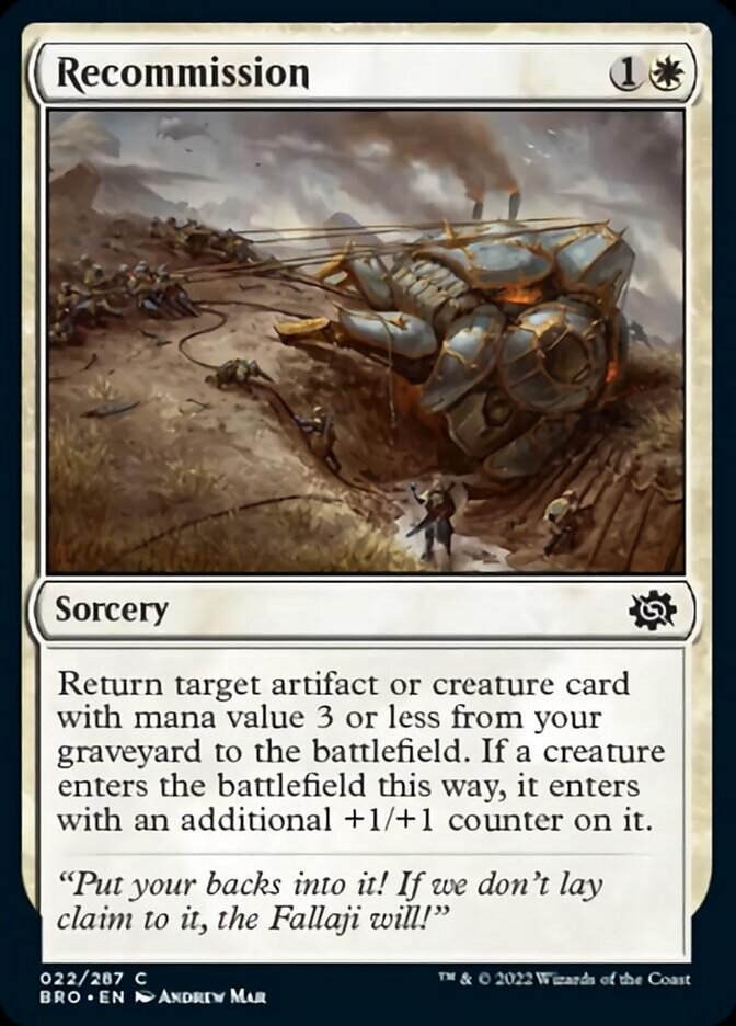 Recommission [The Brothers' War] | Odin's Place