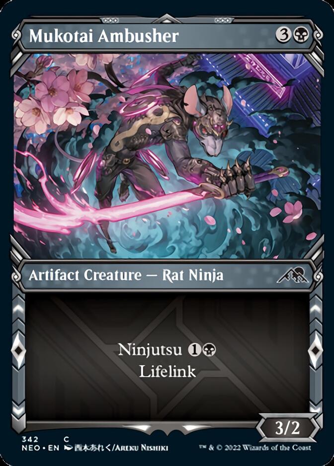Mukotai Ambusher (Showcase Ninja) [Kamigawa: Neon Dynasty] | Odin's Place