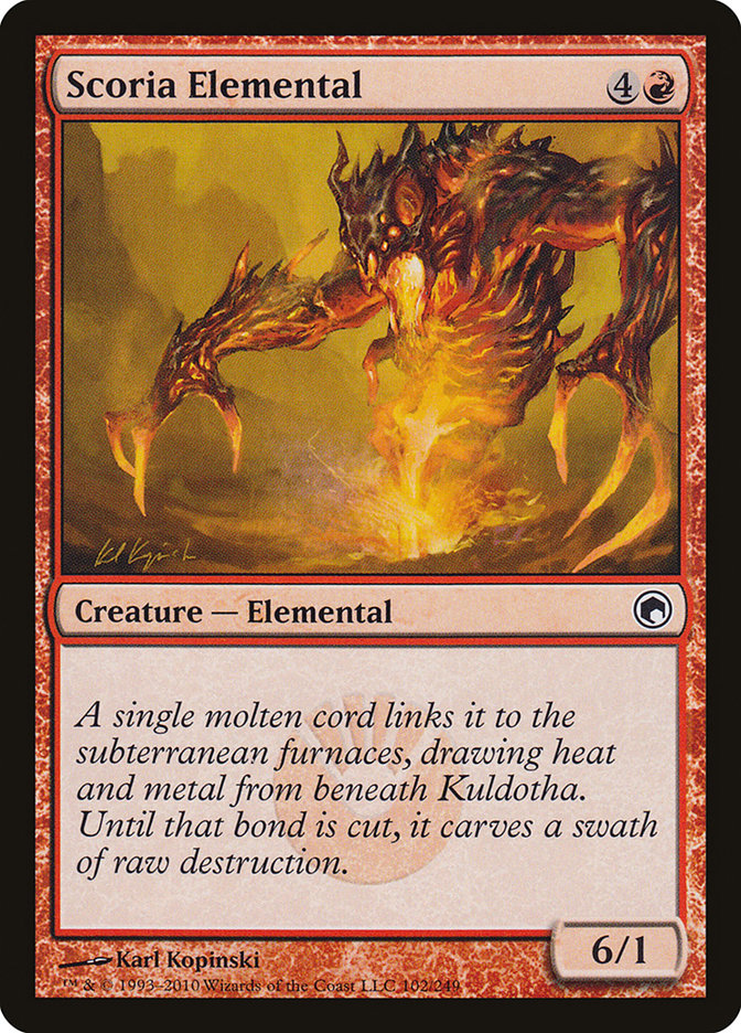 Scoria Elemental (102) [Scars of Mirrodin] | Odin's Place
