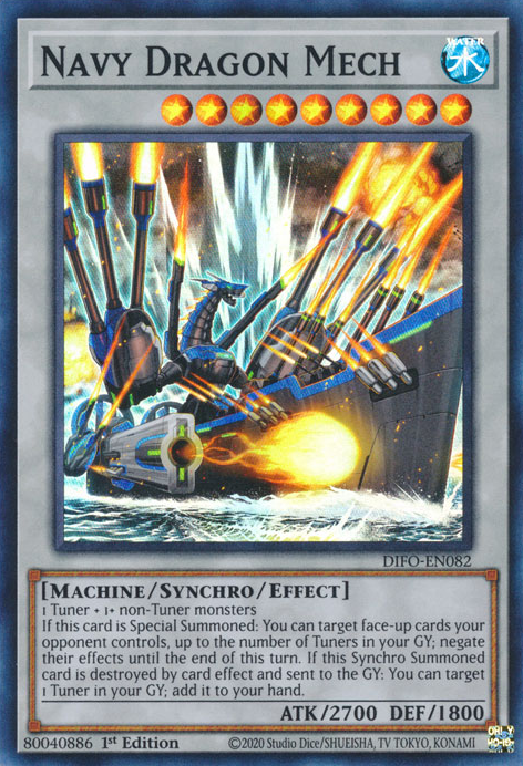 Navy Dragon Mech [DIFO-EN082] Super Rare | Odin's Place