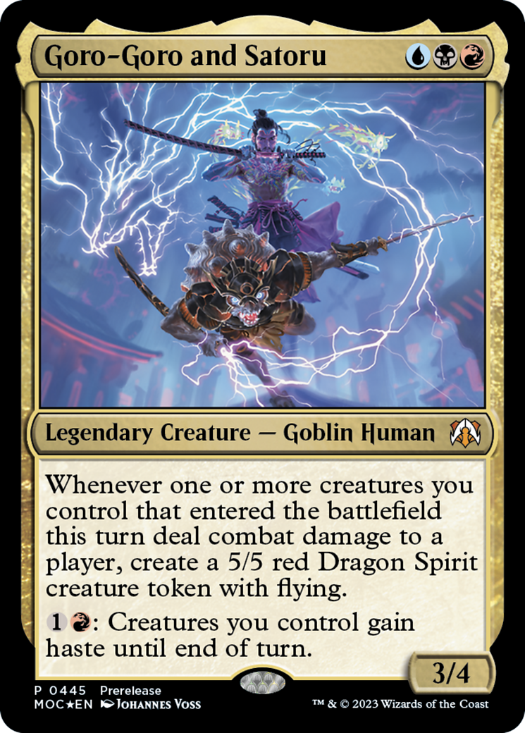 Goro-Goro and Satoru [March of the Machine Commander Prerelease Promos] | Odin's Place