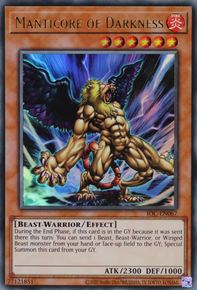 Manticore of Darkness (25th Anniversary) [IOC-EN067] Ultra Rare | Odin's Place