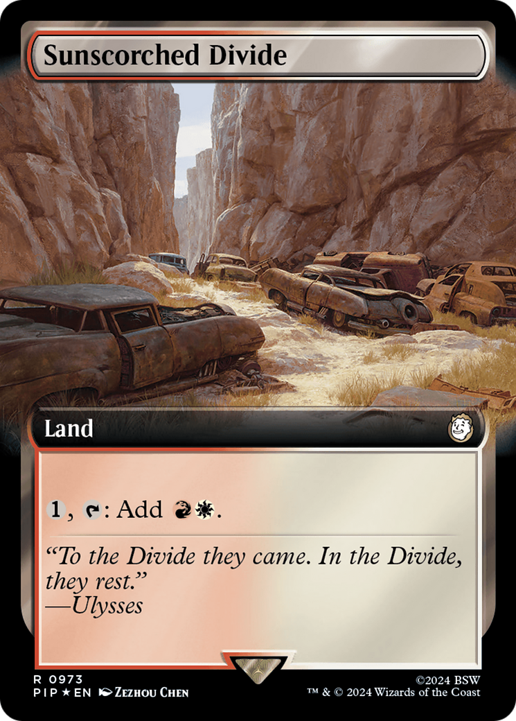 Sunscorched Divide (Extended Art) (Surge Foil) [Fallout] | Odin's Place