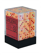 Chessex Dice Menagerie 12mm D6 Festive Sunburst/Red 36 ct | Odin's Place