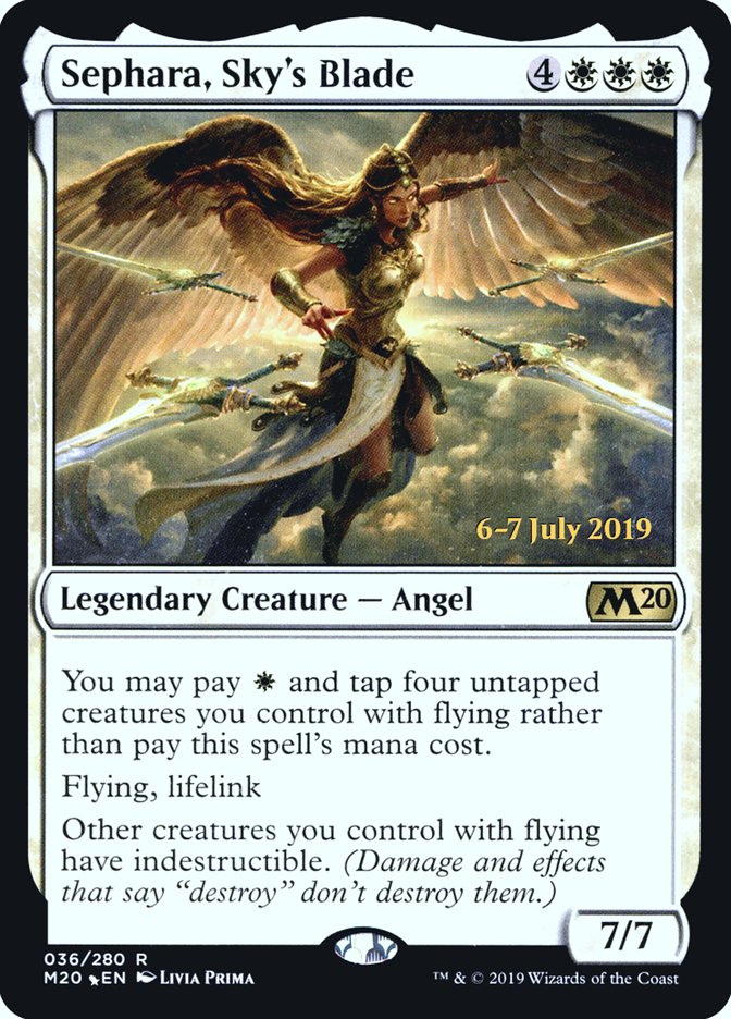Sephara, Sky's Blade [Core Set 2020 Prerelease Promos] | Odin's Place