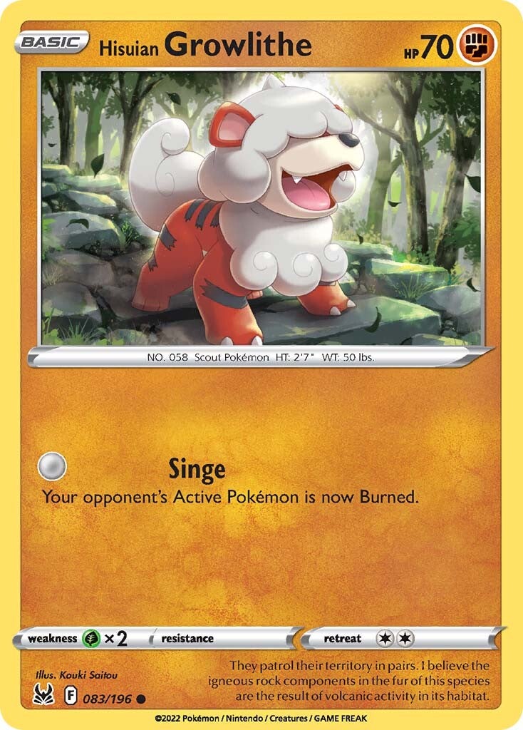 Hisuian Growlithe (083/196) [Sword & Shield: Lost Origin] | Odin's Place