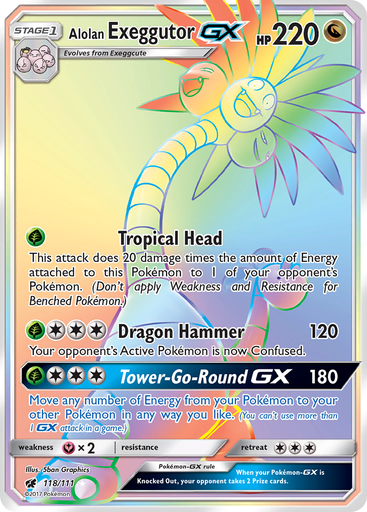 Alolan Exeggutor GX (118/111) [Sun & Moon: Crimson Invasion] | Odin's Place