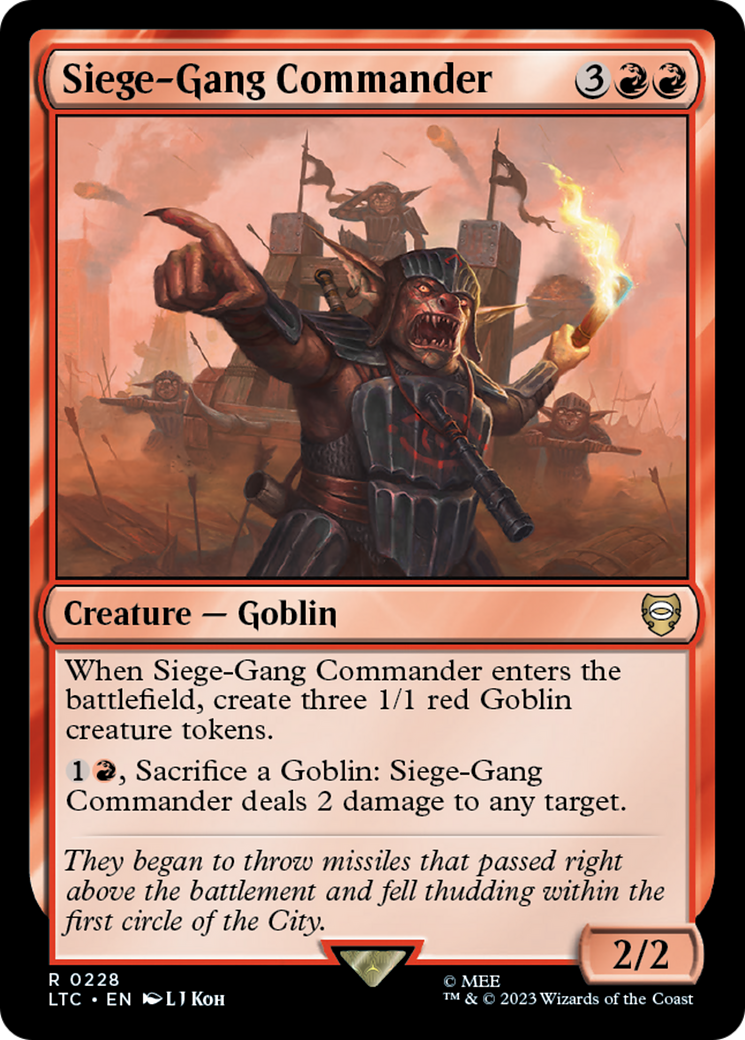 Siege-Gang Commander [The Lord of the Rings: Tales of Middle-Earth Commander] | Odin's Place