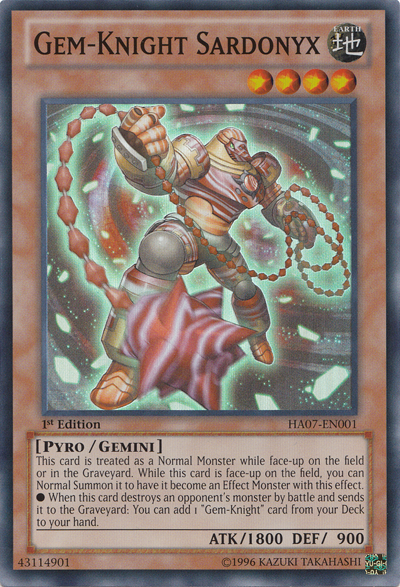 Gem-Knight Sardonyx [HA07-EN001] Super Rare | Odin's Place
