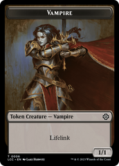 Vampire (0006) // Vampire Demon Double-Sided Token [The Lost Caverns of Ixalan Commander Tokens] | Odin's Place