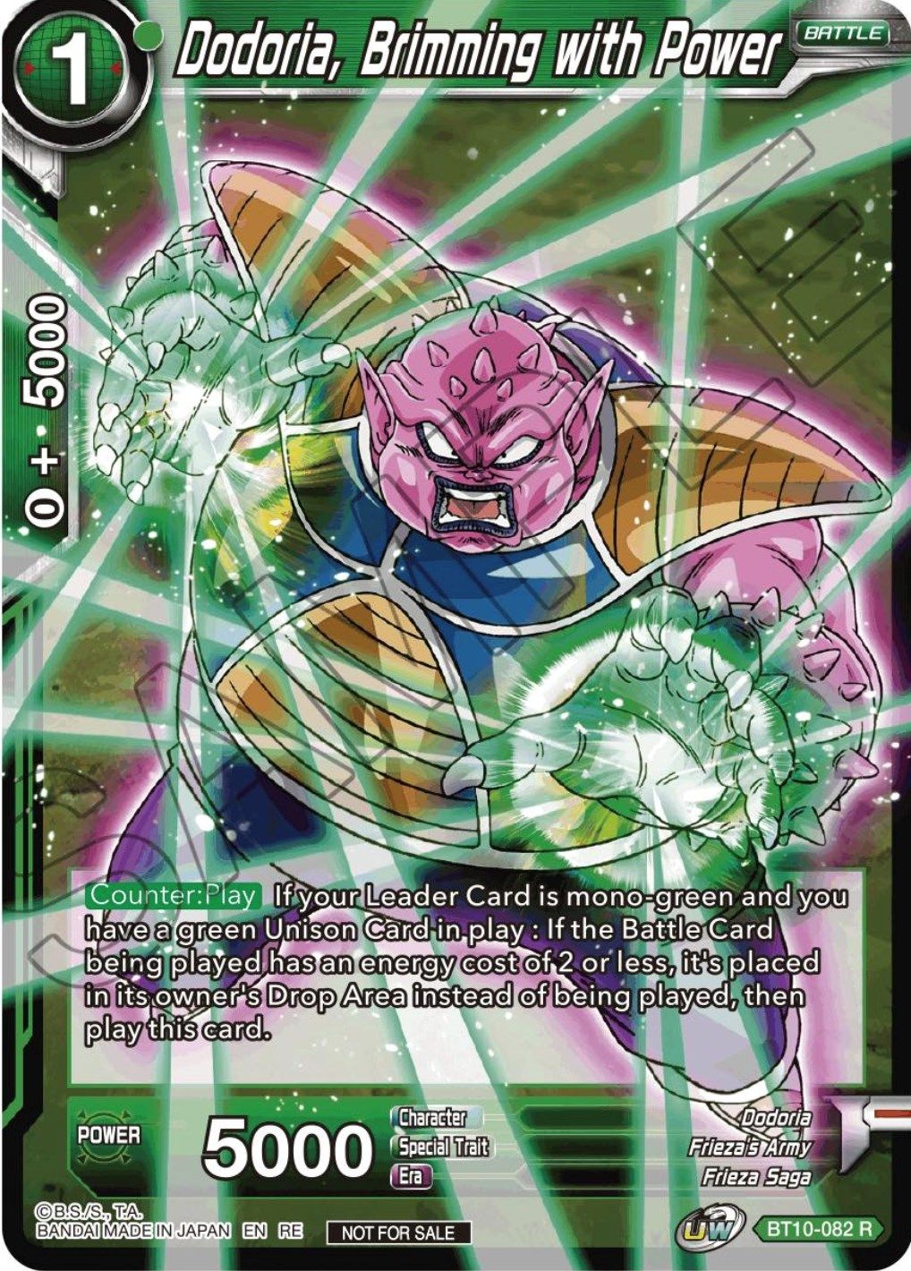 Dodoria, Brimming with Power (Championship Selection Pack 2023 Vol.1) (BT10-082) [Tournament Promotion Cards] | Odin's Place
