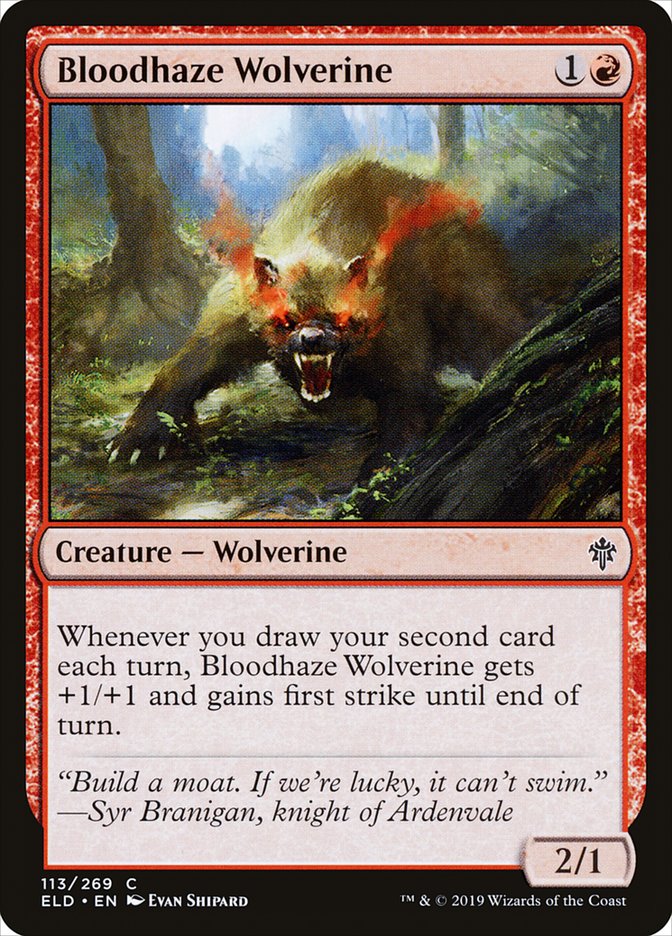 Bloodhaze Wolverine [Throne of Eldraine] | Odin's Place