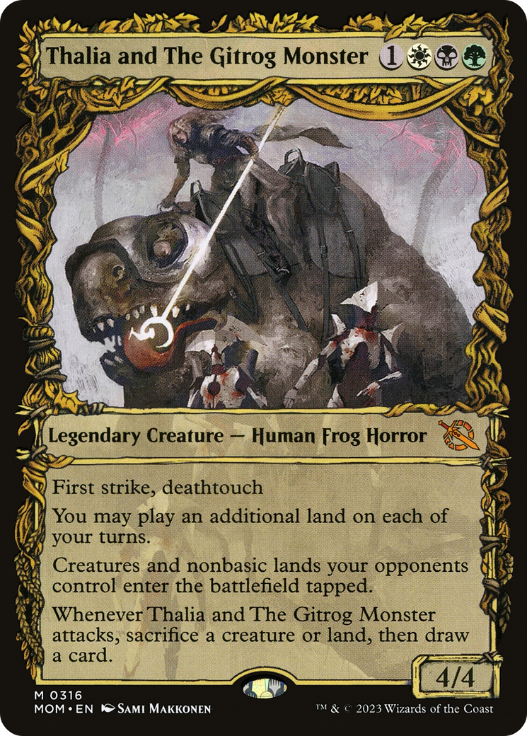 Thalia and The Gitrog Monster (Showcase Planar Booster Fun) [March of the Machine] | Odin's Place