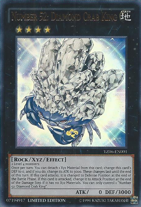 Number 52: Diamond Crab King [YZ06-EN001] Ultra Rare | Odin's Place