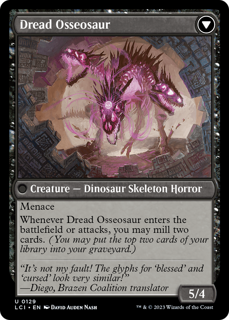 Visage of Dread // Dread Osseosaur [The Lost Caverns of Ixalan] | Odin's Place