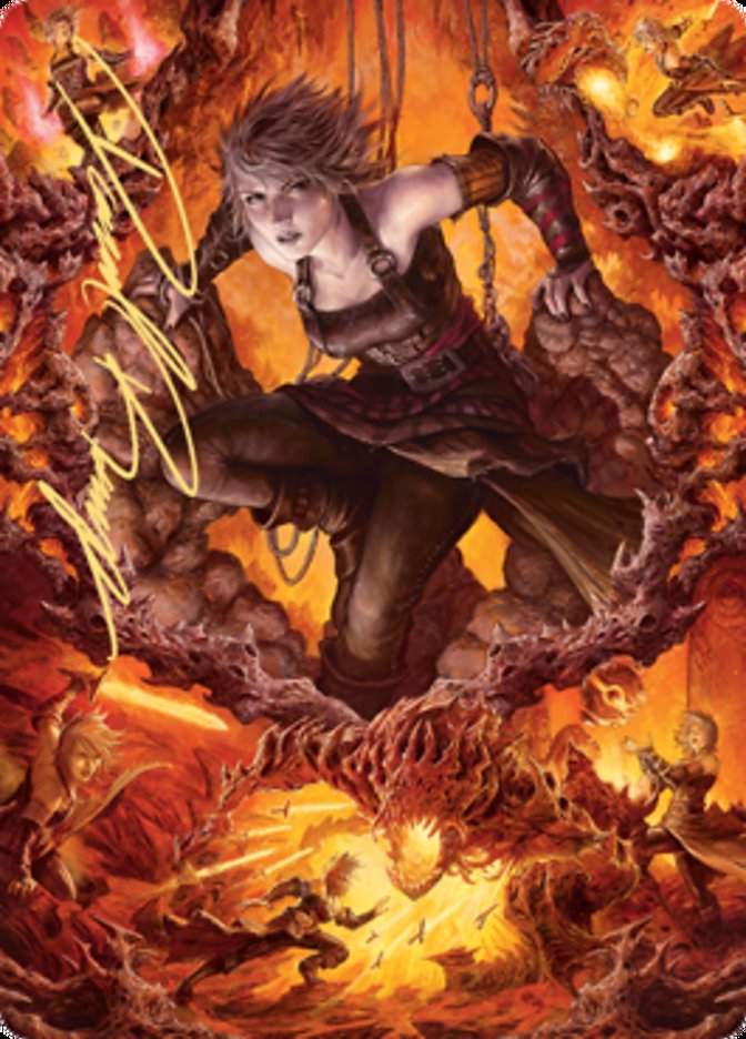 Nahiri, Heir of the Ancients 2 Art Card (Gold-Stamped Signature) [Zendikar Rising Art Series] | Odin's Place