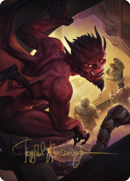 Nefarious Imp Art Card (Gold-Stamped Signature) [Commander Legends: Battle for Baldur's Gate Art Series] | Odin's Place