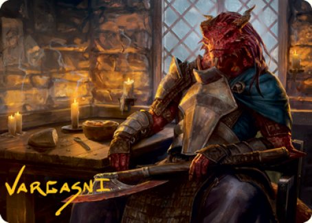 Jaded Sell-Sword Art Card (Gold-Stamped Signature) [Dungeons & Dragons: Adventures in the Forgotten Realms Art Series] | Odin's Place