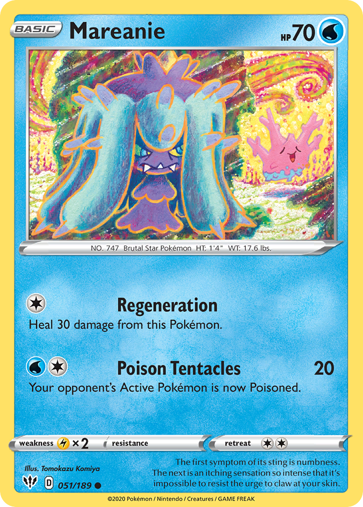 Mareanie (051/189) [Sword & Shield: Darkness Ablaze] | Odin's Place