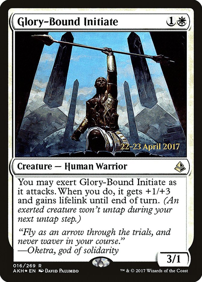 Glory-Bound Initiate (16) [Amonkhet Prerelease Promos] | Odin's Place