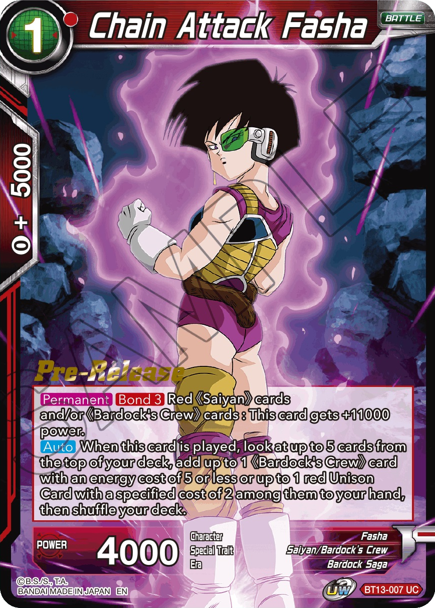 Chain Attack Fasha (BT13-007) [Supreme Rivalry Prerelease Promos] | Odin's Place
