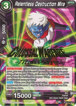 Relentless Destruction Mira (Titan Player Stamped) (BT3-117) [Tournament Promotion Cards] | Odin's Place