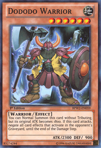 Dododo Warrior [BPW2-EN059] Super Rare | Odin's Place