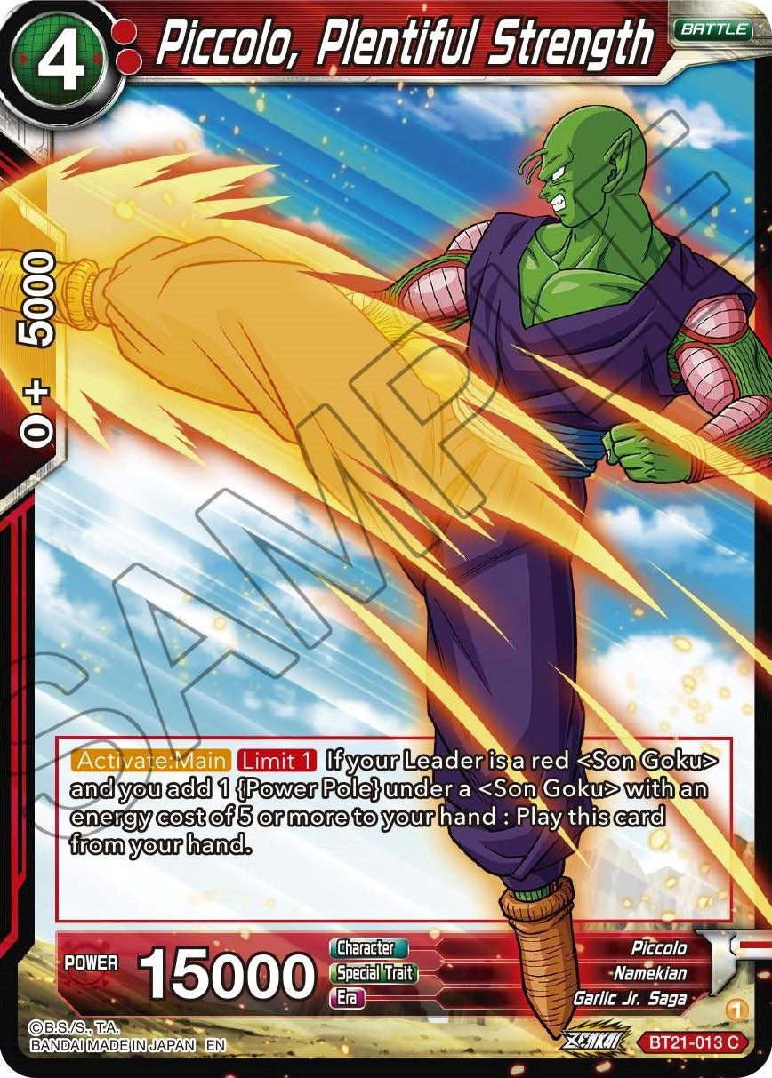 Piccolo, Plentiful Strength (BT21-013) [Wild Resurgence] | Odin's Place