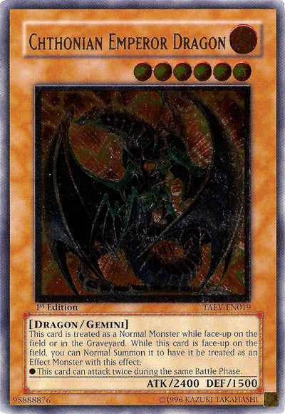 Chthonian Emperor Dragon [TAEV-EN019] Ultimate Rare | Odin's Place
