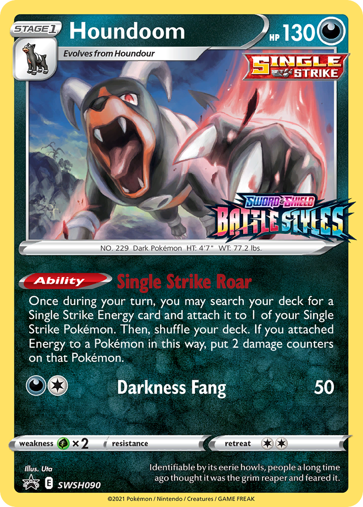 Houndoom (SWSH090) (Prerelease Promo) [Sword & Shield: Black Star Promos] | Odin's Place