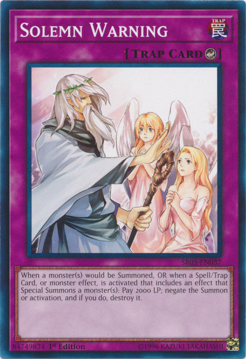 Solemn Warning [SR05-EN037] Common | Odin's Place