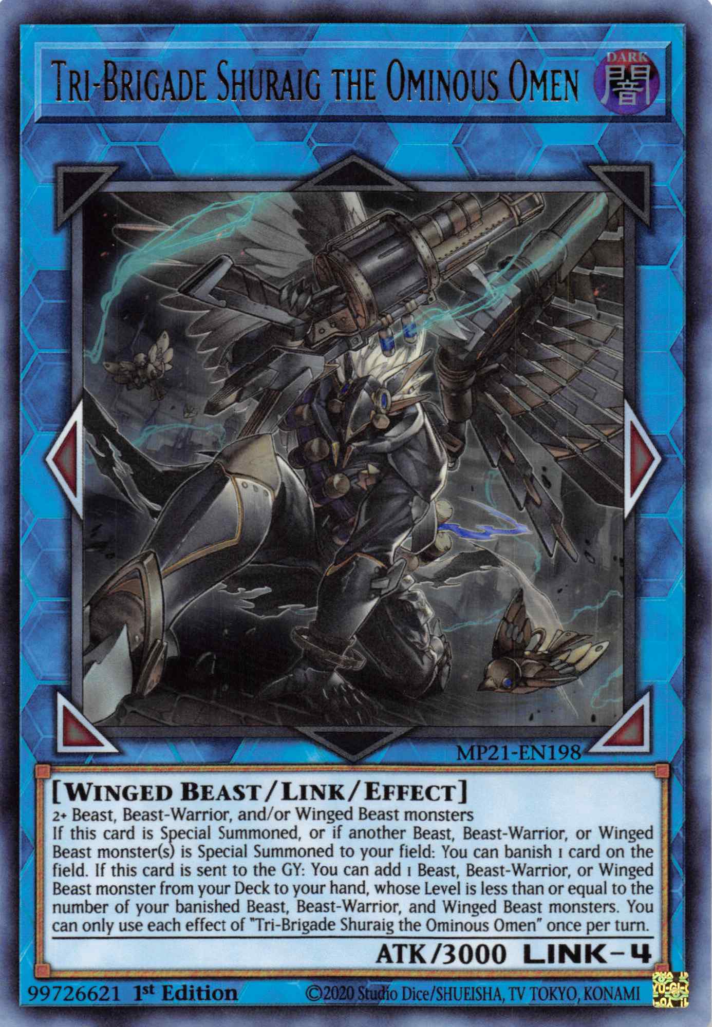 Tri-Brigade Shuraig the Ominous Omen [MP21-EN198] Ultra Rare | Odin's Place