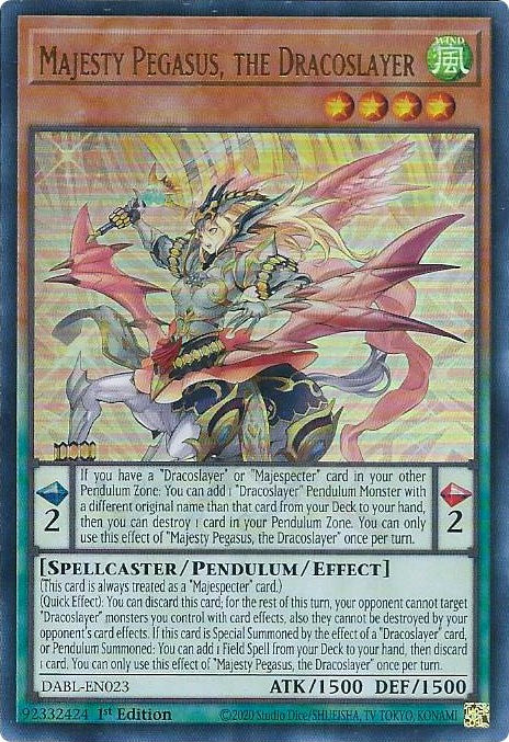 Majesty Pegasus, the Dracoslayer [DABL-EN023] Ultra Rare | Odin's Place