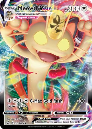 Meowth VMAX (SWSH005) [Sword & Shield: Black Star Promos] | Odin's Place