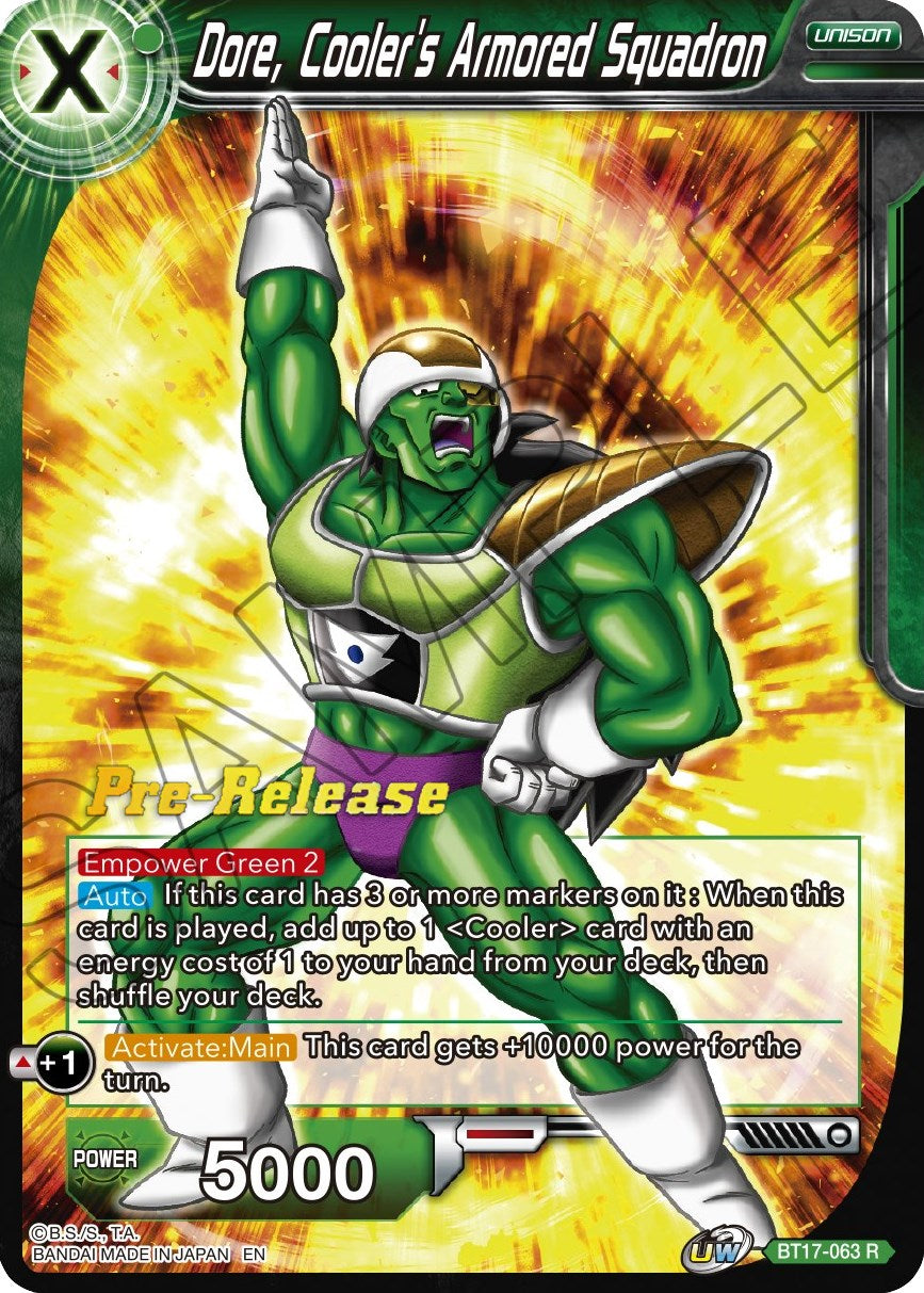 Dore, Cooler's Armored Squadron (BT17-063) [Ultimate Squad Prerelease Promos] | Odin's Place