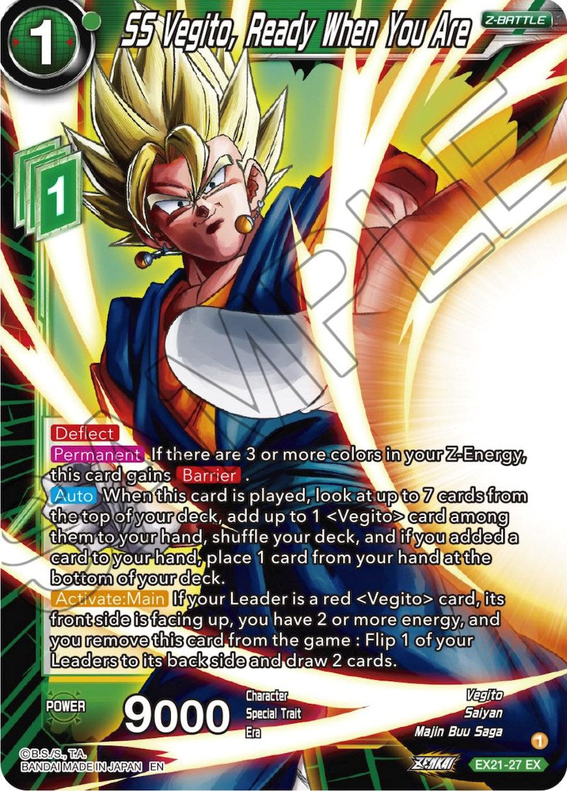 SS Vegito, Ready When You Are (EX21-27) [5th Anniversary Set] | Odin's Place