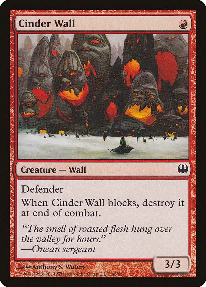 Cinder Wall (48) [Duel Decks: Knights vs. Dragons] | Odin's Place
