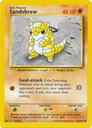 Sandshrew (62/102) [Base Set Unlimited] | Odin's Place