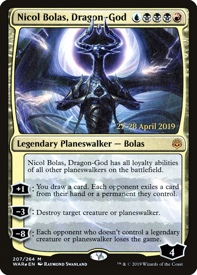 Nicol Bolas, Dragon-God (207) [War of the Spark Prerelease Promos] | Odin's Place