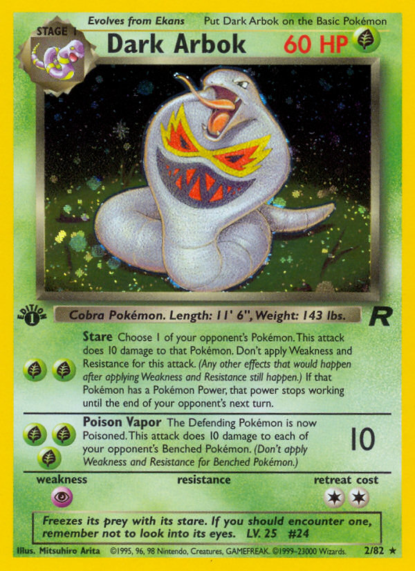Dark Arbok (2/82) [Team Rocket 1st Edition] | Odin's Place