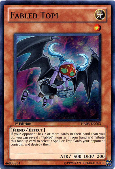 Fabled Topi [HA03-EN003] Super Rare | Odin's Place